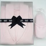 Plush Microfiber Bathrobe Gift Set - Pampering Plush Robe with Matching Slippers