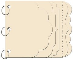 Mini Edgy Chipboard Album: Chiffon Scallop