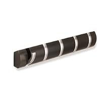 Wall Hook - Flip Up Nickel Hooks - Espresso (Espresso) (1"H x 20"W x 2 3/4"D)