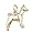 Dog Basenji Charm - Gold Plate