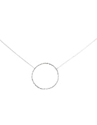 Dogeared Medium Sparkle Sterling Silver Karma 18" Necklace