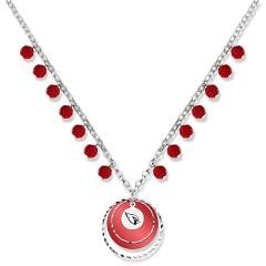 NFL Officially Licensed Arizona Cardinals Game Day Necklace W/ Red Glass Bead
