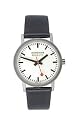 Mondaine New Classic 30mm Watch - White Dial, Black Leather Strap A658.30323.16SBB