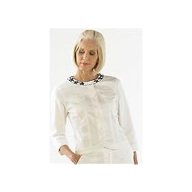 Misses Hearts of Palm Modern Graphic Beaded Jacket by Hearts of Palm