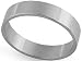 14K White Gold Flat Classic-Fit Wedding Band with Polished Finish, 4mm Wide