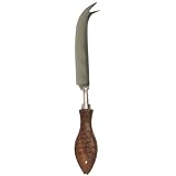Decorative Cheese Knife With Wood Brown Fish Handle Handle Set 2 by Traders and Company