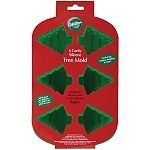 Wilton Cake Pans: Silicone Holiday Tree Mini Cupcake Muffin Mold ~ 6 Cavity