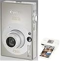 Canon Digital IXUS 70 - Digital camera - compact - 7.1 Mpix - optical zoom: 3 x - supported memory: MMC, SD, SDHC - silver - with Canon SELPHY CP740 Compact Photo Printer