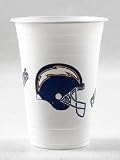 NFL San Diego Chargers Disposable Plastic Cups Pack Of 24