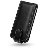 Pdair Leather Case for O2 imate-SP5m/Dopod 586 - Flip Type (Black)