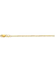 14k Solid Gold Yellow Cable Link Chain Necklace 1.1mm 20"