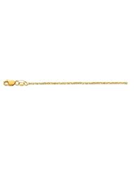 14k Solid Gold Yellow Cable Link Chain Necklace 1.1mm 16"
