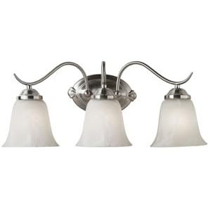 Kenroy Home 90213ORB Medusa 3-Light Vanity with Alabaster Glass Shade, Oil Rubbed Bronze by Kenroy Home