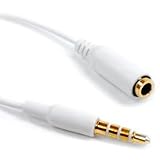 Cellet Apple iPhone White Slim 3.5mm pin to Input to 3.5mm hole Adaptor