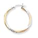 14k and Rhodium Diamond-Cut 2.5mm Twisted Hoop Earrings