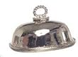 Dollhouse Miniature Silver Platter with Dome Lid