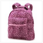 Pink Animal Leopard Print School Bag Fabric Backpack