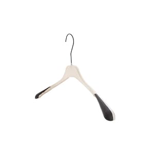 Pack of Five 44cm White Rainbow Tops Hangers with Rubber Shoulders