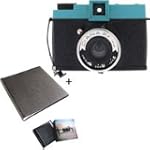 Lomography Diana F+, Medium Format Camera with Removable Lens for Super Wide Angle Pinhole Shots, 120 Film and Holga Faux-Leather Uno Album for One 5" x 5" Image Per Page $49.95