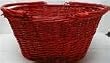 Oval Willow Basket - Red