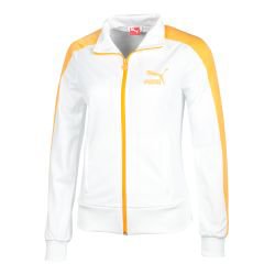 PUMA Damen Jacke Heroes T7 Track, white-blazing orange, XS, 557874 41 Preisvergleich