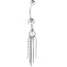 Jewelry : Solid 14KT White Gold BEAD DROP Dangle Belly Ring