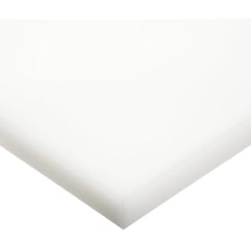 UHMW (Ultra High Molecular Weight) Polyethylene Sheet, ASTM D4020, White, 3/4" Thick, 12" Width, 24" Length