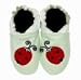 Jack And Lily Infant baby booties Green Slip Ons With Lady Bug
