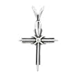 Graceful Cross Pendant in Sterling Silver, #7808