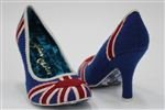 Irregular Choice Patty Union Jack Shoes size 8 uk