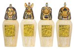 Egyptian Canopic Jars (Set Of 4) - Collectible Figurine Statue Figure