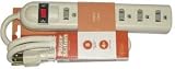 Coleman Cable 04622 6-Outlet Safety Power Strip with 4-Feet Cord