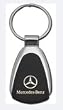 Mercedes Chrome/Black Teardrop Keychain