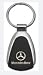 Mercedes Chrome/Black Teardrop Keychain