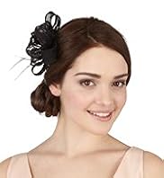 Feather Lace Bow Clip