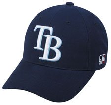 MLB ADULT Tampa Bay RAYS Home Navy Blue Hat Cap Adjustable Velcro TWILL