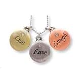 Clearly Charming Live Laugh Love Essence of Life Necklace