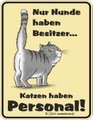 Produkt-Bild: Fun-Schild " Katzen-Personal !!! "