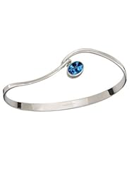Ed Levin, Gem Crest Bracelet, Blue Topaz, .925 Sterling Silver & 14K Gold, Sizes S - L