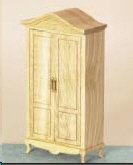 Dollhouse Miniature Victorian Closet in Natural Finish