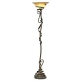 Garden Water Features & Outdoor Fountains item: Solara Iron Ribbon Torchiere Floor Lamp
