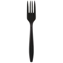 Dixie PFH53C Heavy Weight Polypropylene Fork, Individually Wrapped, 6" Length, Black (Case of 1,000)