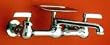 LDR 011-5400 Double-Handle Wall Mount Faucet with Soap Dish (Not CA/VT Compliant)