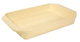Chantal Pure 3-1/4-Quart Rectangular Baker, Clear Light Vanilla