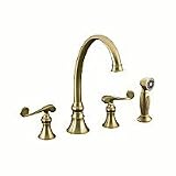 Kohler K-16109-4 Revival Kitchen Sink Faucet, Brsh Brnz