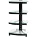 OmniMount Stellar G-304 - Stand for flat panel and audio/video components - glass, steel - high-gloss black