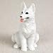 German Shepherd Miniature Dog Figurine - White