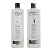 Nioxin System 4 Cleanser and Scalp Therapy Liter Set (33 oz)