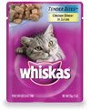 Whiskas Cat Food, Tender Bites Chicken Dinner in Juices, 3 oz (Pack of 24)