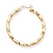 14k Polished 3mm Twisted Hoop Earrings